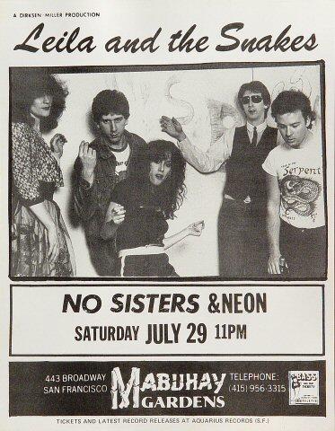 Leila and the Snakes Handbill