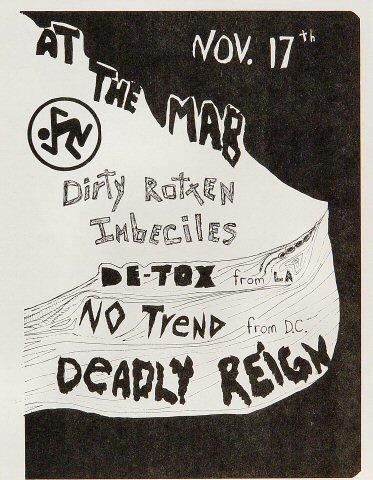 Dirty Rotten Imbeciles Handbill