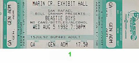 Beastie Boys Vintage Ticket