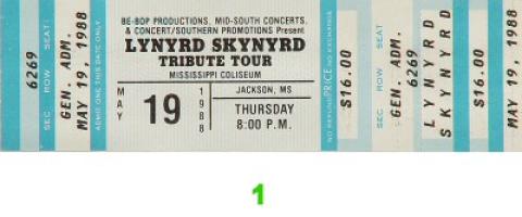 Lynyrd Skynyrd Vintage Ticket
