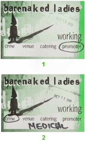 Barenaked Ladies Backstage Pass