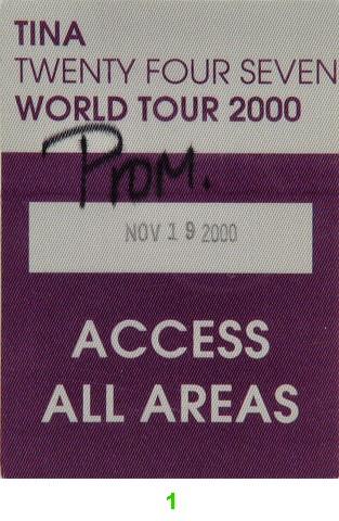 Tina Turner Backstage Pass