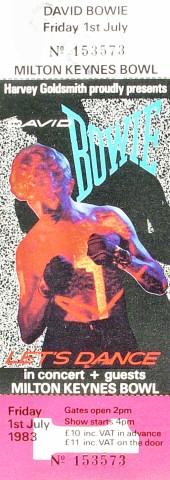 David Bowie Vintage Ticket