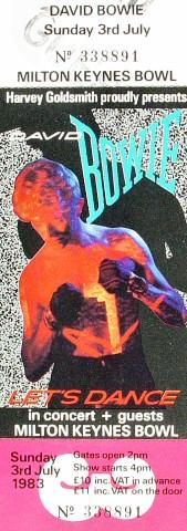 David Bowie Vintage Ticket