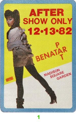 Pat Benatar Backstage Pass