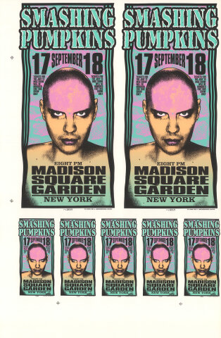 90s デッドストック smashing pumpkins 大判ポスター The Smashing Pumpkins Vintage Concert Silkscreen from Madison