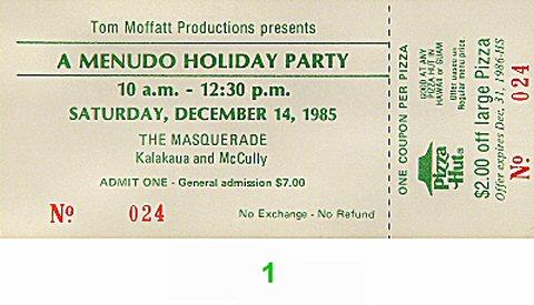 Menudo Vintage Ticket