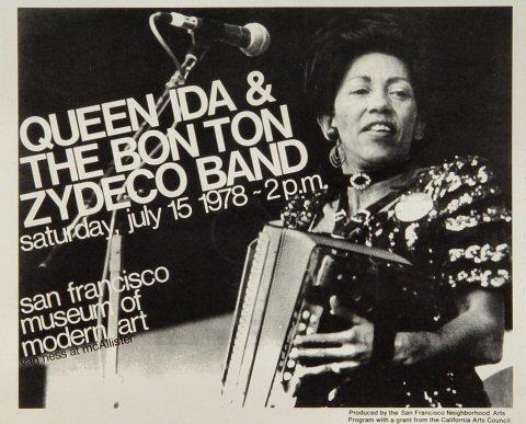 Queen Ida & The Bon Temps Zydeco Handbill