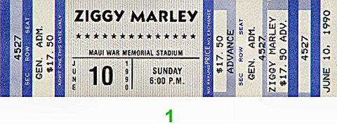 Ziggy Marley & the Melody Makers Vintage Ticket