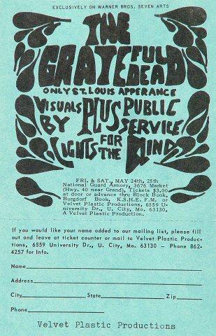 Grateful Dead Handbill