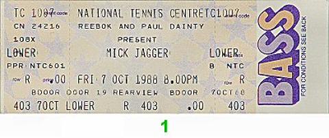 Mick Jagger Vintage Ticket