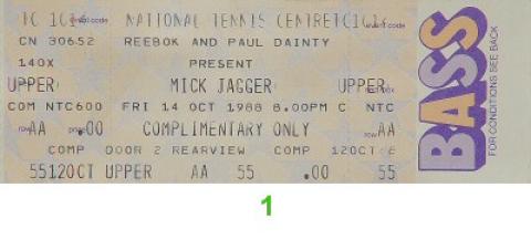 Mick Jagger Vintage Ticket