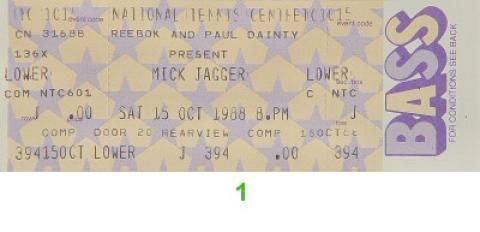 Mick Jagger Vintage Ticket