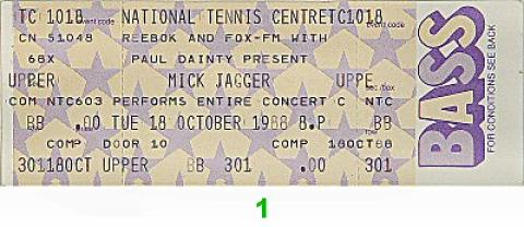 Mick Jagger Vintage Ticket