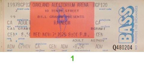 Rainbow Vintage Ticket