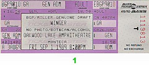 Winger Vintage Ticket