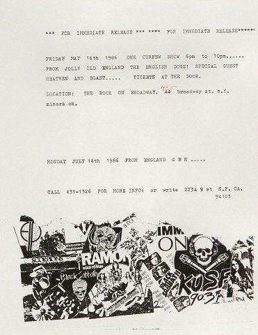 The English Dogs Handbill