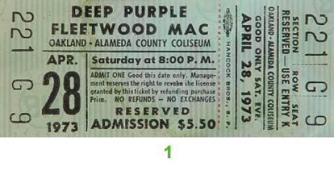 Deep Purple Vintage Ticket