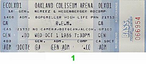 R.E.M. Vintage Ticket