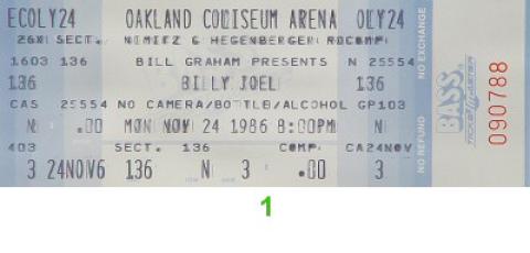 Billy Joel Vintage Ticket