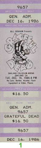 Grateful Dead Vintage Ticket