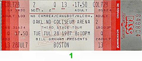 Boston Vintage Ticket