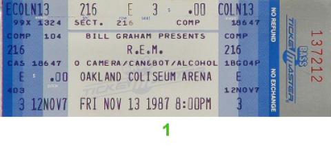 R.E.M. Vintage Ticket