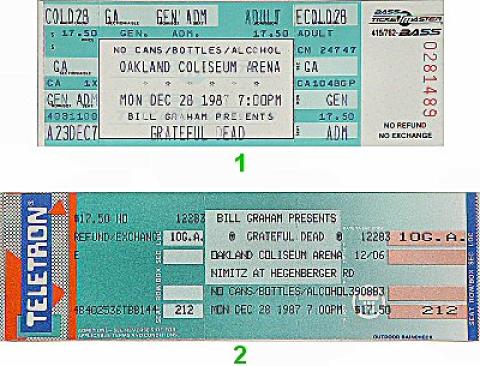 Grateful Dead Vintage Ticket