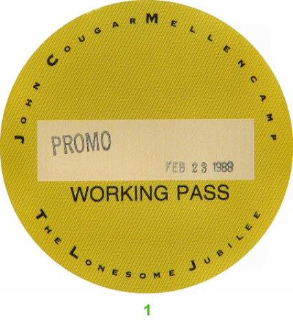 John Mellencamp Backstage Pass