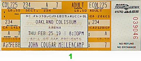 John Mellencamp Vintage Ticket