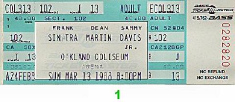 Frank Sinatra Vintage Ticket