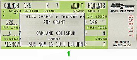 Amy Grant Vintage Ticket