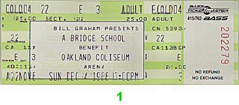 Bridge School Benefit Vintage Ticket