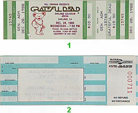 Grateful Dead Vintage Ticket