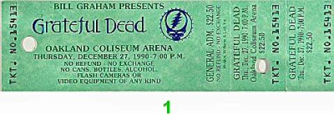 Grateful Dead Vintage Ticket
