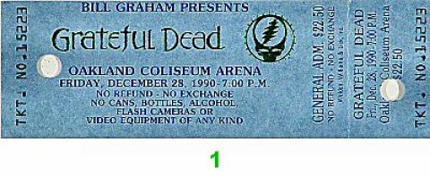 Grateful Dead Vintage Ticket