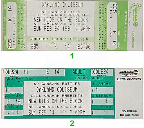 New Kids On The Block Vintage Ticket