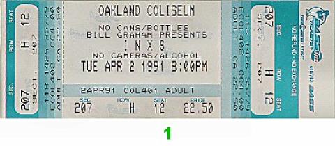INXS Vintage Ticket