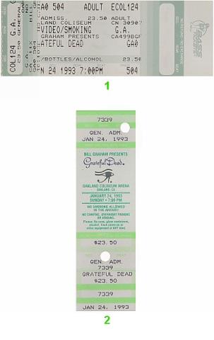 Grateful Dead Vintage Ticket