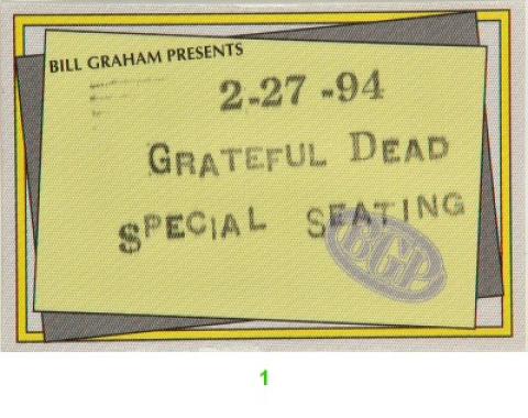 Grateful Dead Backstage Pass