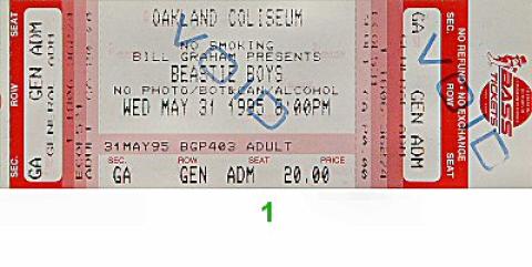 Beastie Boys Vintage Ticket