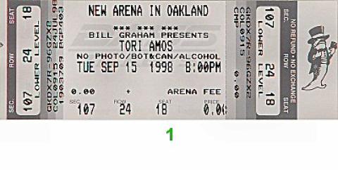 Tori Amos Vintage Ticket