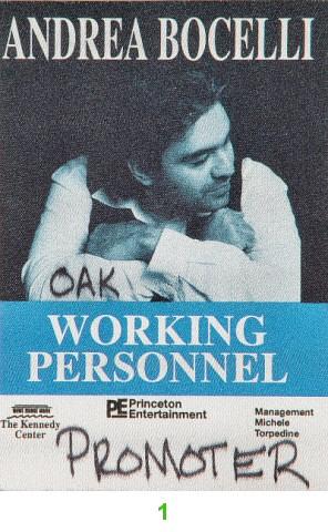 Andrea Bocelli Backstage Pass