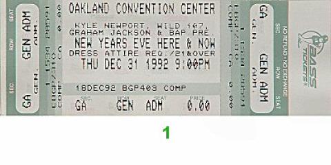 New Year's Eve Here and Now Vintage Ticket