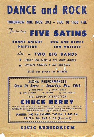 Five Satins Handbill