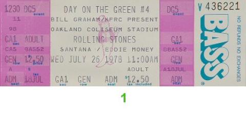 The Rolling Stones Vintage Ticket