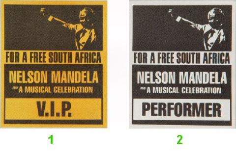 Nelson Mandela Backstage Pass