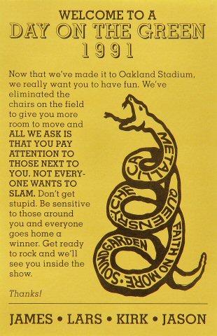 Metallica Handbill
