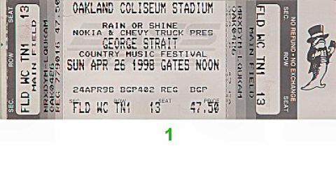 Country Music Festival Vintage Ticket