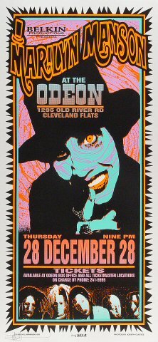 Marilyn Manson Vintage Concert Silkscreen from Odeon - Cleveland